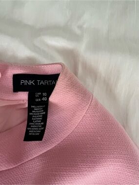Pink Tartan Light Pink Textured Short-Sleeve Top